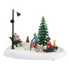 Decorazione Snowbicking con papà per Villaggio di Natale e presepe, in Plastica da h 18,7 cm