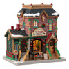 Decorazione La pernice e la pera per Villaggio di Natale e presepe, in Porcellana da h 14,4 cm