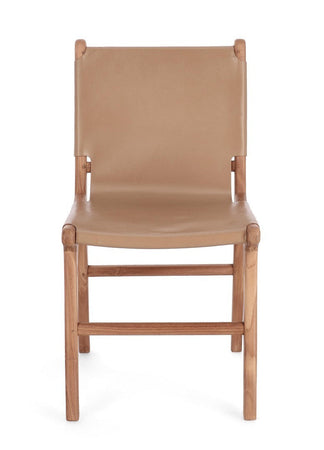 Sedia "Eugenie" con legno teak, per arredo interno 46 x 59 x h 85 cm
