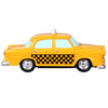 Taxi giallo in plastica, accessori per Villaggio di Natale da 4.2 x 4.1 x 10.3 cm