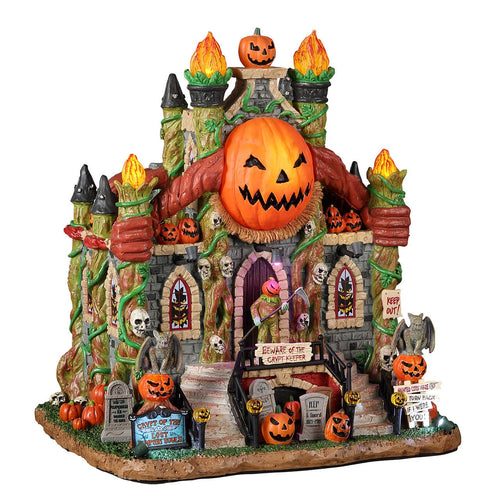 Decorazione Crypt of the Lost Pumpkin Souls per Villaggio di Natale e presepe, in Resina da h 17 cm