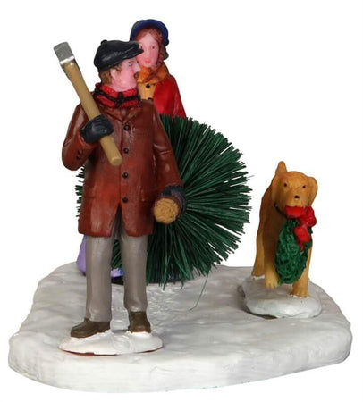 Decorazione "Il nostro primo Natale" per Villaggio di Natale e presepe, in Resina da h 7,5 cm