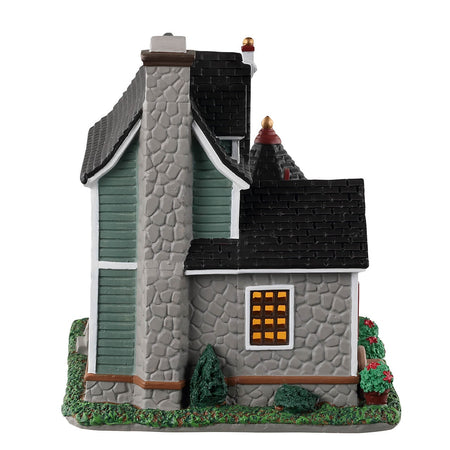 Decorazione "Lily's Bed & Breakfast" per Villaggio di Natale e presepe, in Porcellana da h 14,5 cm