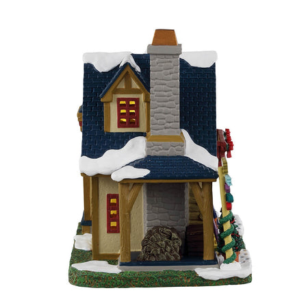 Decorazione "Havenwood Lodge" per Villaggio di Natale e presepe, in Porcellana da h 13 cm