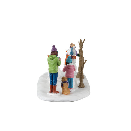 Decorazione "Amici di neve" per Villaggio di Natale e presepe, in Resina da h 8 cm