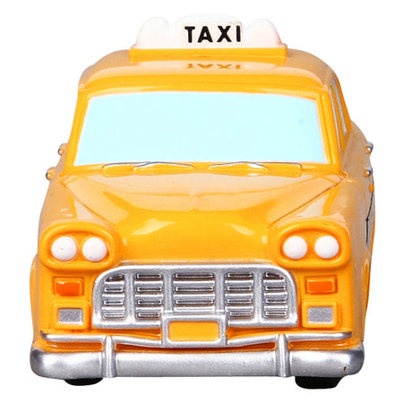 Taxi giallo in plastica, accessori per Villaggio di Natale da 4.2 x 4.1 x 10.3 cm