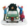Decorazione Trasporto dell'albero di Natale per Villaggio di Natale e presepe, in Resina da h 11 cm