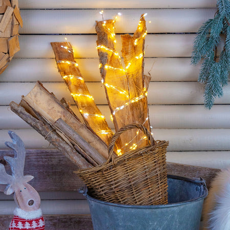 Ciuffo luminoso catena microled e Flash decorazione natalizie per esterno ed interno