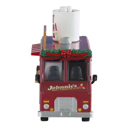 Decorazione "La cioccolata calda di Johnnie" per Villaggio di Natale e presepe, in Plastica da h 6,6 cm