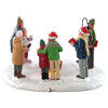 Decorazione Caroling tostato per Villaggio di Natale e presepe, in Resina da h 11,1 cm