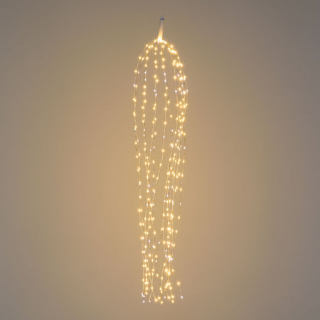 Ciuffo luminoso catena microled e Flash decorazione natalizie per esterno ed interno