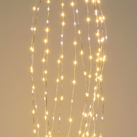 Ciuffo luminoso catena microled e Flash decorazione natalizie per esterno ed interno