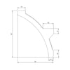 100ml di CORNICE A SOFFITTO con predisposizione LED 60x80x2000mm in POLIMERI - Polistrutturato - Eternal Parquet