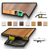 Barra da 90cm di PROFILO GIUNTO in Alluminio Gamma Laminati - Piatto o a discesa (base+coperchio)