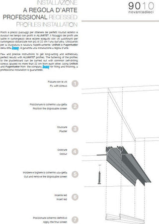 Profilo-9010-Belfiore-AVIOR-P003C-incasso-alumite-striscia-led-installazione-legno-cartongesso-muratura