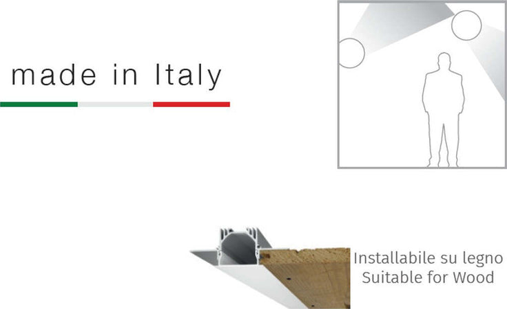 Profilo-alumite-9010-Belfiore-SIRIO-P005C-LED-202cm-incasso-striscia-installazione-legno-cartongesso