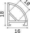Profilo-Ang-Tondo-Slot-Alluminio-Materie-Plastiche-Bianco-200Cm-D16X18