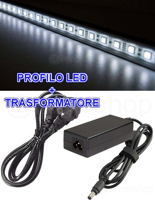 PROFILO BARRA ALLUMINIO IMPERMEABILE 1 METRO A 72 LED 18W + ALIMENTATORE DA 5 AH Illuminazione/Strisce LED Trade Shop italia - Napoli, Commerciovirtuoso.it