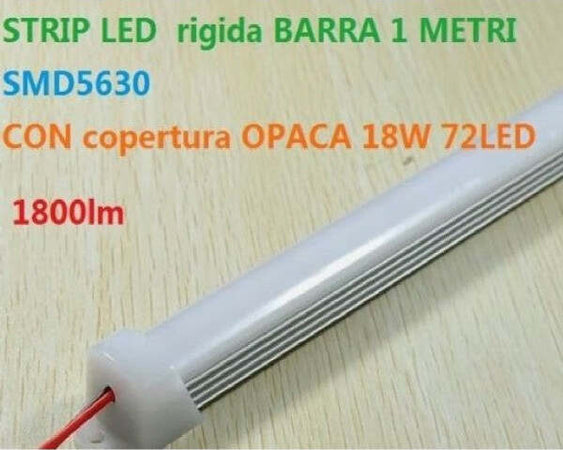 Profilo Barra Rigido Strip Led Da 1 Metro 5630smd Luce Bianco Freddo E Caldo 18w Illuminazione/Strisce LED Trade Shop italia - Napoli, Commerciovirtuoso.it