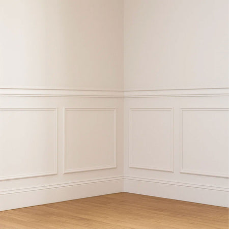 *STOCK FOLLI* Profilo a soffitto o boiserie in Polimeri Bianco RAL 9016 verniciabile 80X15mm (Prezzo al metro)