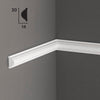 Cornice per boiserie in POLIMERI FeelingWood-HD 30x14mm - BIANCO (prezzo al metro)