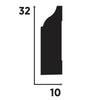 bancale da 184,80ml di Battiscopa FIRENZE in POLIMERI FeelingWood-HD 32x10mm - BIANCO - Eternal Parquet