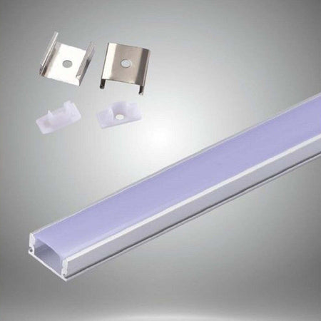 Profilo In Alluminio Da 2 Mt Incasso Per Strip Led Con Copertura Plastica Al-03 Illuminazione/Strisce LED Trade Shop italia - Napoli, Commerciovirtuoso.it