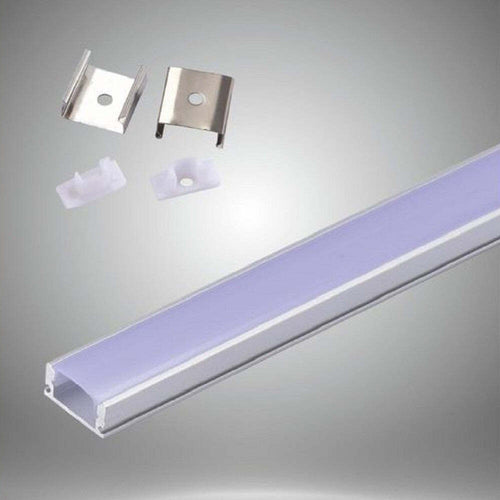 Profilo In Alluminio Da 2 Mt Incasso Per Strip Led Con Copertura Plastica Al-03 Illuminazione/Strisce LED Trade Shop italia - Napoli, Commerciovirtuoso.it