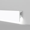 *STOCK FOLLI* Profilo Cornice per LED in Polimeri Bianco RAL 9016 verniciabile 62X25mm (Prezzo al metro)