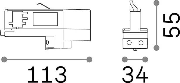 Profilo-Link-Dali-Adattatpre-Alluminio-Bianco
