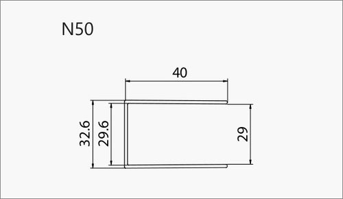 Profilo-Muro-N50-Nero-40x29x2000mm