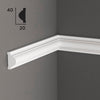 Cornice per boiserie in POLIMERI FeelingWood-HD 40x20mm - BIANCO (prezzo al metro)