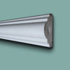 Profilo BUGNA per boiserie in Polimeri Bianco RAL 9016 verniciabile 40X18mm (Prezzo al metro)