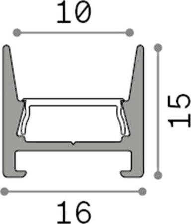 Profilo-Slot-Alluminio-Bianco-Sur-D16X15-2M