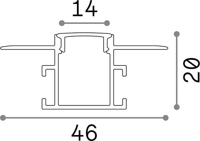 Profilo-Slot-Metallo-Bianco-Trimless-D46X20-200Cm