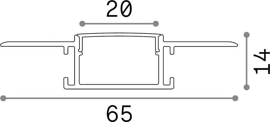Profilo-Slot-Metallo-Bianco-Trimless-D65X14-200Cm