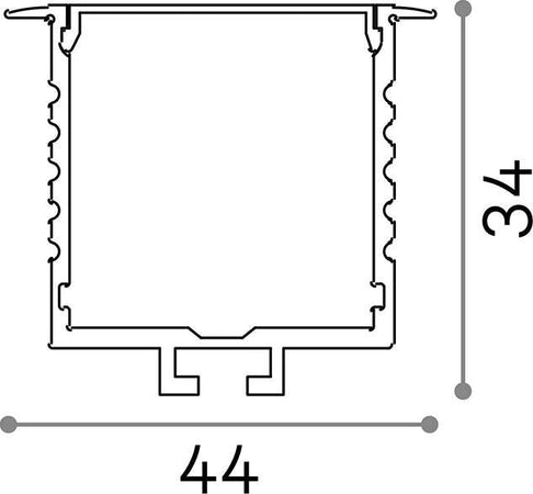 Profilo-Vision-Alluminio-Bianco-300Cm