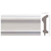 *STOCK FOLLI* pacco da 22ml di  Profilo per boiserie in Polimeri Bianco RAL 9016 verniciabile 93X30mm