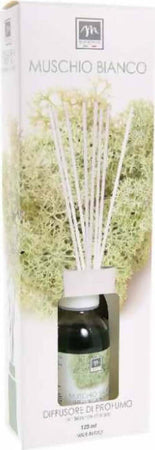 Profuma Ambiente Muschio Bianco 125 Ml Con Bastoncini Made In Italy Mercury Diffusore Bastoncini di Cotone Profumo Profuma Ambiente Tiziana non solo gioielli - Civitanova Marche, Commerciovirtuoso.it