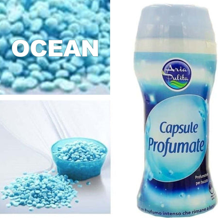 Profumatore Per Lavatrice Bucato Ambienti Casa Fragranza Ocean 275gr Granulato Salute e cura della persona/Pulizia e cura della casa/Prodotti per il bucato/Capsule e pasticche detergenti per il bucato Trade Shop italia - Napoli, Commerciovirtuoso.it