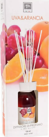 Profumo Ambienti UVA E ARANCIA 125 ml Diffusore d’essenza con Bastoncini Inclusi Made in Italy Mercury Profumo Ambienti Tiziana non solo gioielli - Civitanova Marche, Commerciovirtuoso.it