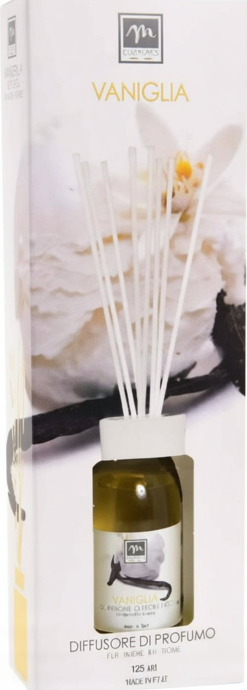 Profumo Ambienti VANIGLIA 125 ml Diffusore d’essenza con Bastoncini Inclusi Made in Italy Mercury Profumo Ambienti VANIGLIA 125 ml Diffusore d’essenza con Bastoncini Inclusi Made in Italy Tiziana non solo gioielli - Civitanova Marche, Commerciovirtuoso.it