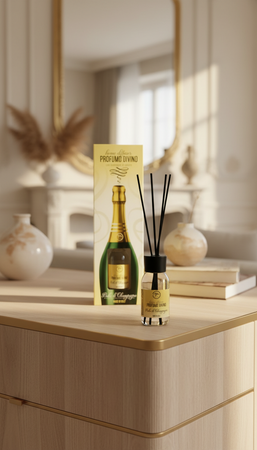 Profumo diVino Fragranza per Ambienti SPUMANTE 125ml Profumatore Ambienti con Bastoncini Inclusi