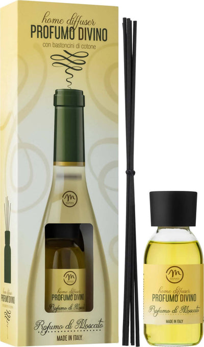Profumo diVino Profumo di Moscato 125ml Fragranza per Ambienti con Bastoncini Inclusi Profuma Ambienti Made in Italy Casa e cucina/Decorazioni per interni/Profumazione ambiente/Accessori per la profumazione della casa Tiziana non solo gioielli - Civitanova Marche, Commerciovirtuoso.it