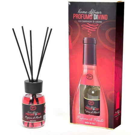 Diffusore di essenza "Profumi di vino" con bacchetti in cotone profumatore per ambienti da 125 ml