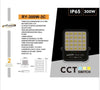 PROIETTORE A LED CON PANNELLO SOLARE FARO A LED SOLAR LIGHT 300W