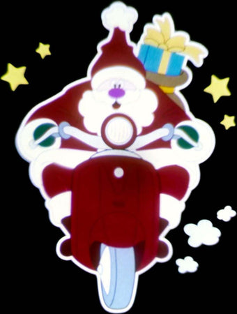 Proiettore a led per esterno ed interno Babbo Natale con Vespa decorazione natalizia Casa e cucina/Decorazioni per interni/Addobbi e decorazioni per ricorrenze/Decorazioni natalizie/Luci natalizie/Catene luminose per esterni MagiediNatale.it - Altamura, Commerciovirtuoso.it