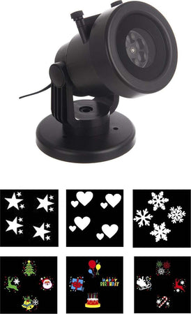 Proiettore a led per esterno effetto nevicata con disegni intercambiabili decorazione natalizia Casa e cucina/Decorazioni per interni/Addobbi e decorazioni per ricorrenze/Decorazioni natalizie/Luci natalizie/Catene luminose per esterni MagiediNatale.it - Altamura, Commerciovirtuoso.it