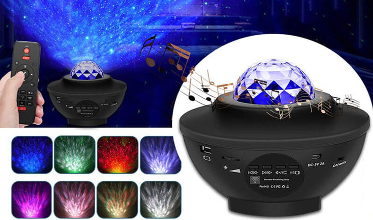 Proiettore a LED Starry Sky Altoparlante Bluetooth Integrato 21 Modalità di Illuminazione