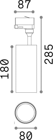 Proiettore-Cilindrico-Smile-Alluminio-Bianco-Led-30W-4000K-Cri80-50°